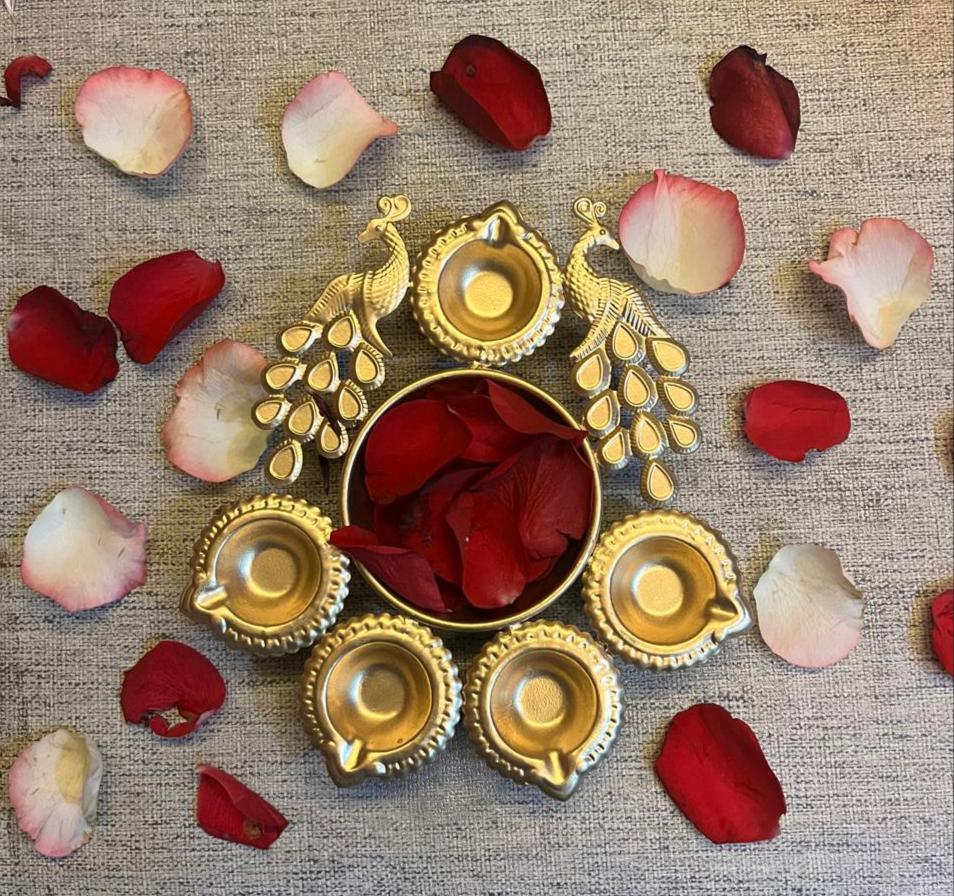 Golden Antique Peacock Lamp The Luxury Floret