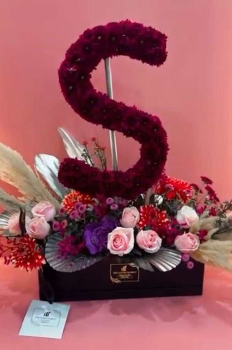 Alphabet box arrangement The Luxury Floret