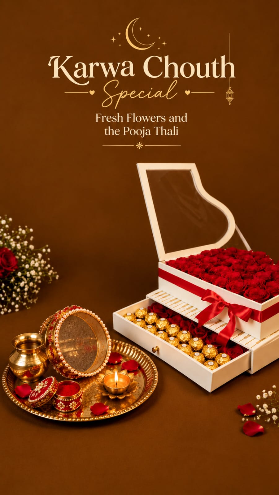 The Royal Piano Rose & Chocolate Hamper