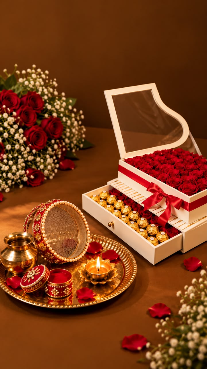 The Royal Piano Rose & Chocolate Hamper