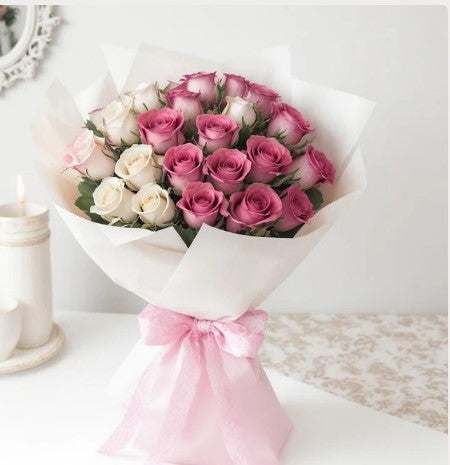 Birthday Combo Gifts- Beautiful Bouquet, Cake and Guitarist Performance
