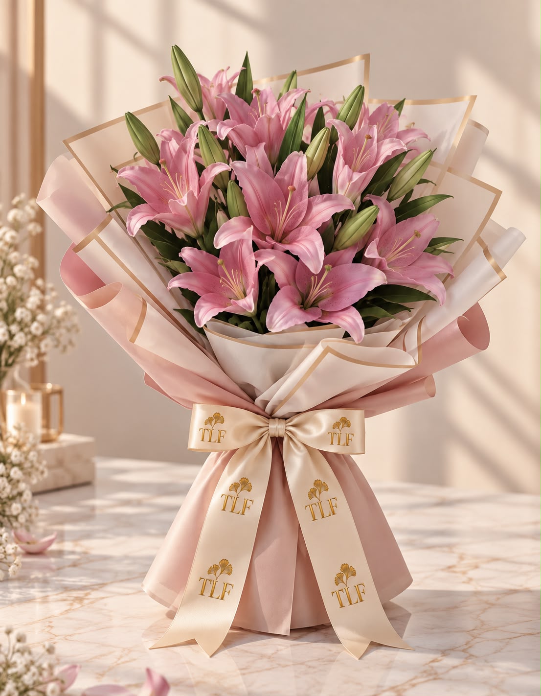 Blush Lily Monochrome Wrap