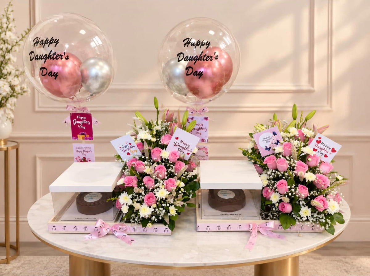 Elegant Daughter's Day Surprise Cake Platter