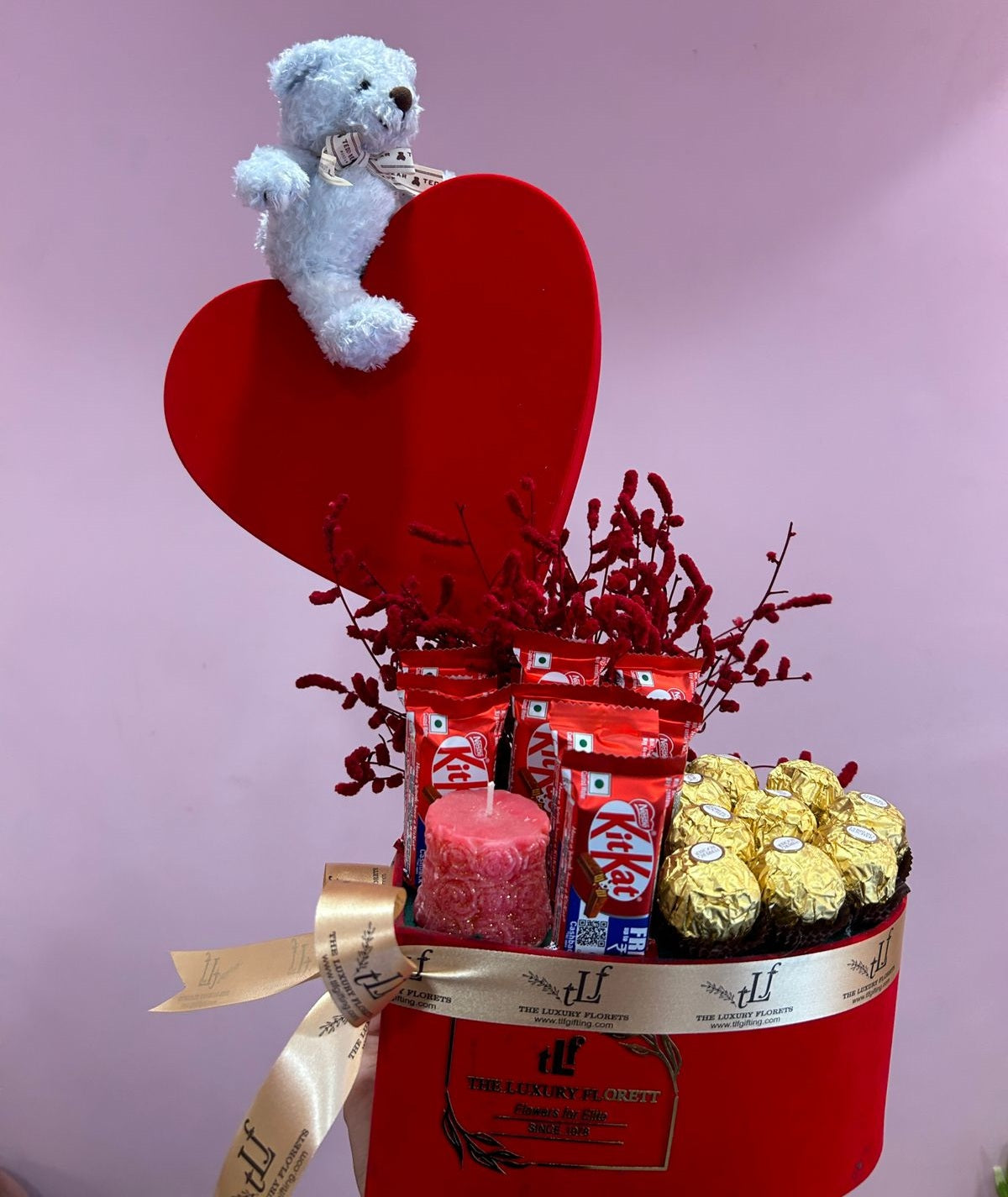 luxury chocolate and teddy bear gift hamper The Luxury Florets