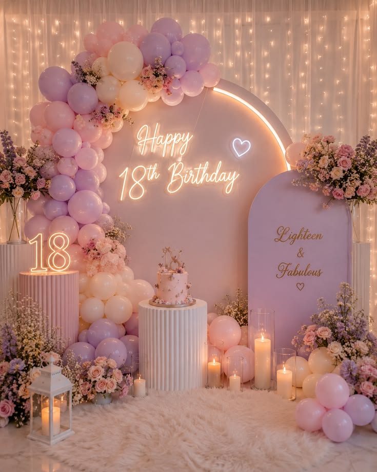 Luxury birthday celebration decor by The Luxury Florets