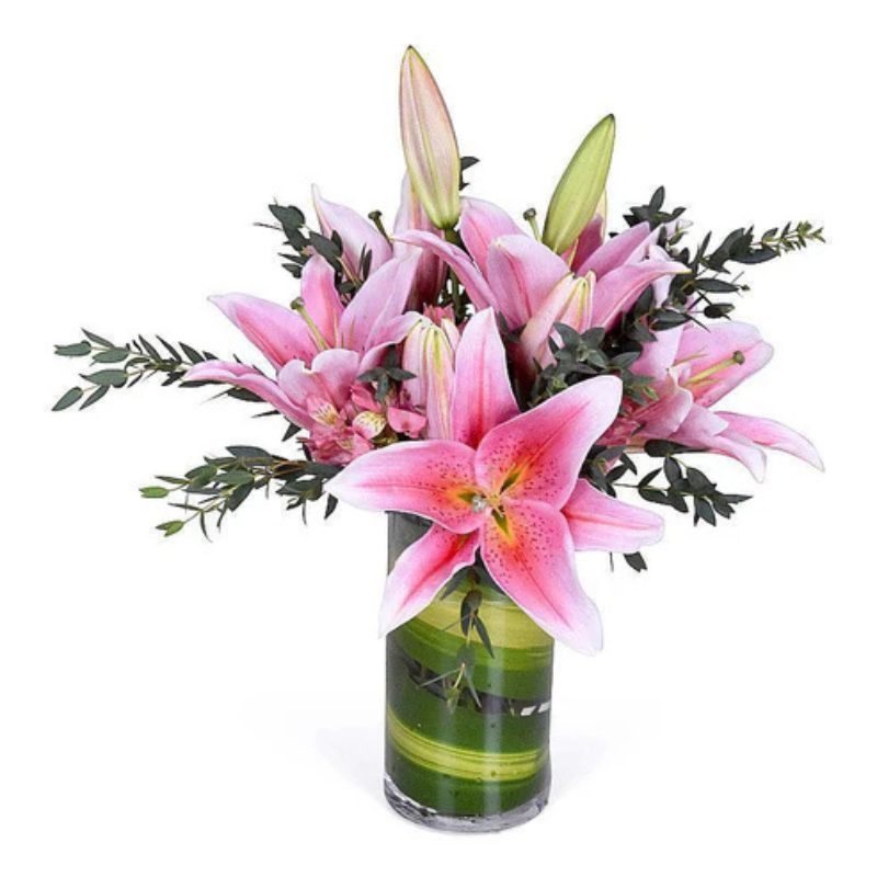 Pink Lily Flower Bouquet – Romantic Gift The Luxury Florets