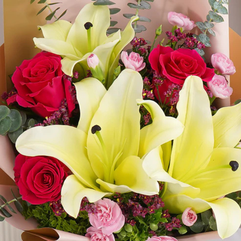 Yellow Lily Flower Bouquet – Romantic Gift for Her The Luxury Florets