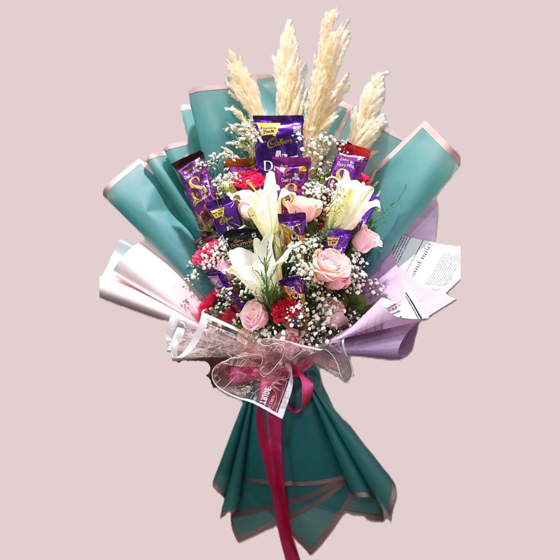 Chocolate Rose Bouquet - Friendship Day Special The Luxury Florets