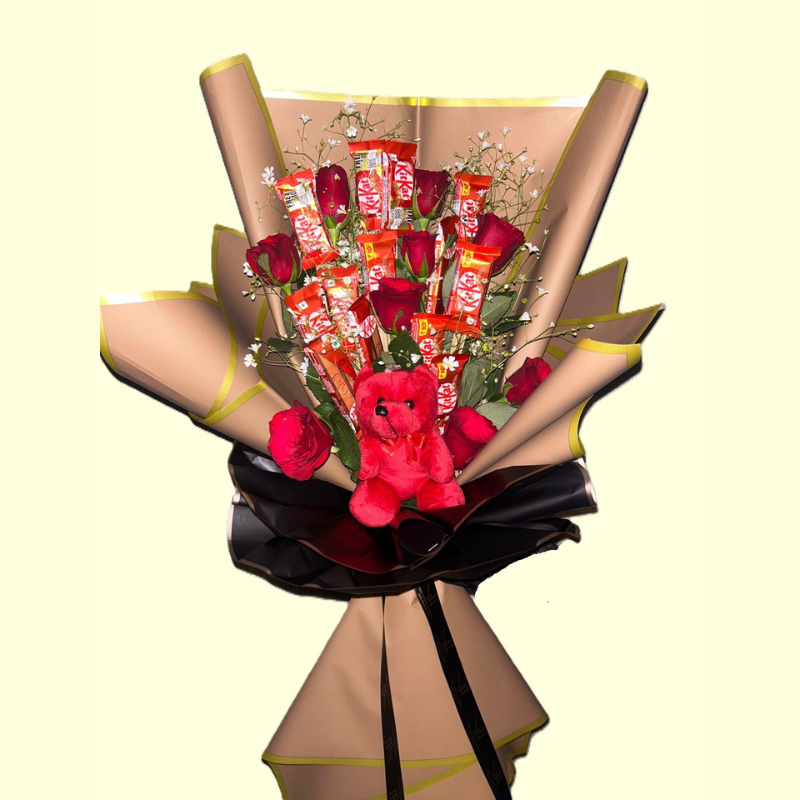 Chocolate Rose Bouquet - For Best Friend The Luxury Florets
