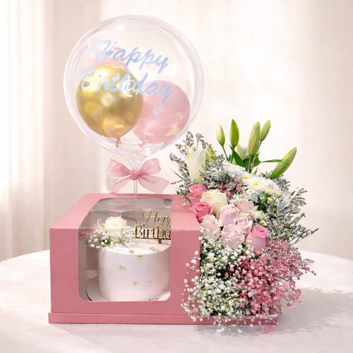 Elegant Birthday Surprise Cake Platter