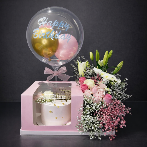 Elegant Birthday Surprise Cake Platter