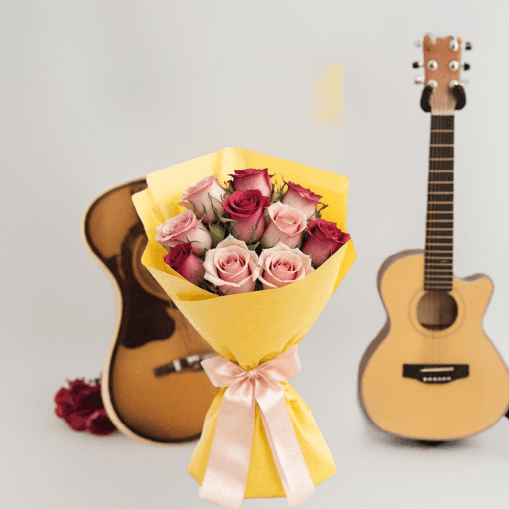 Summer Love - Flower Bouquet + Cake + Live Guitarist Performance - The Luxury Floret