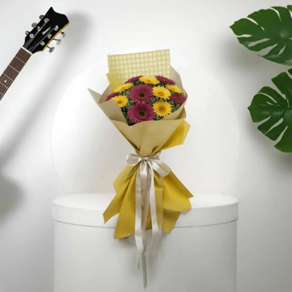 Firey Haze - Flower Bouquet + Cake + Live Guitarist Performance - The Luxury Floret