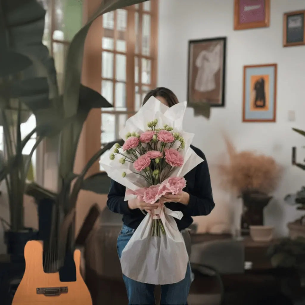 Petal Princess - Flower Bouquet + Cake + Live Guitarist Performance - The Luxury Floret