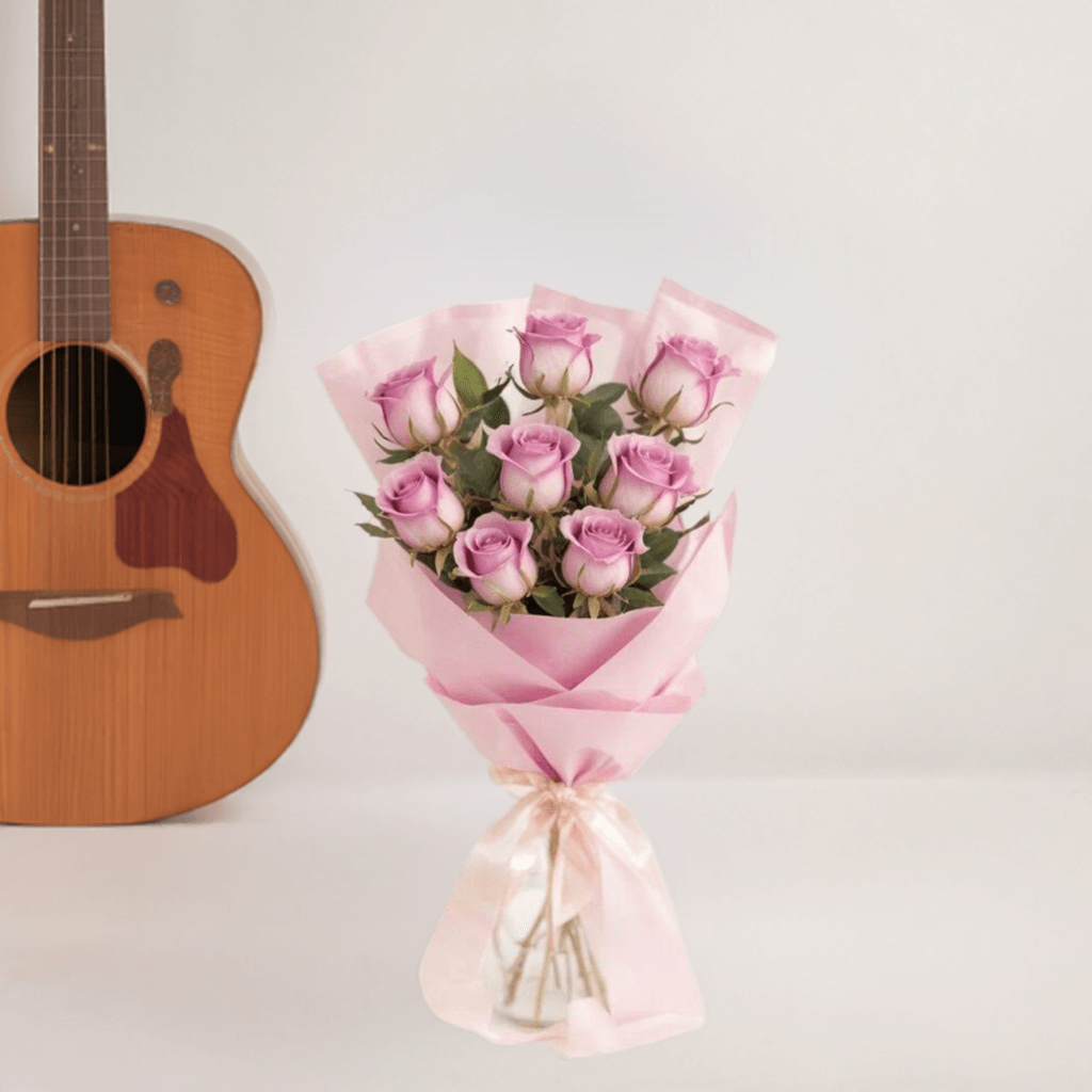 Pretty In Pink - Flower Bouquet + Cake + Live Guitarist Performance - The Luxury Floret