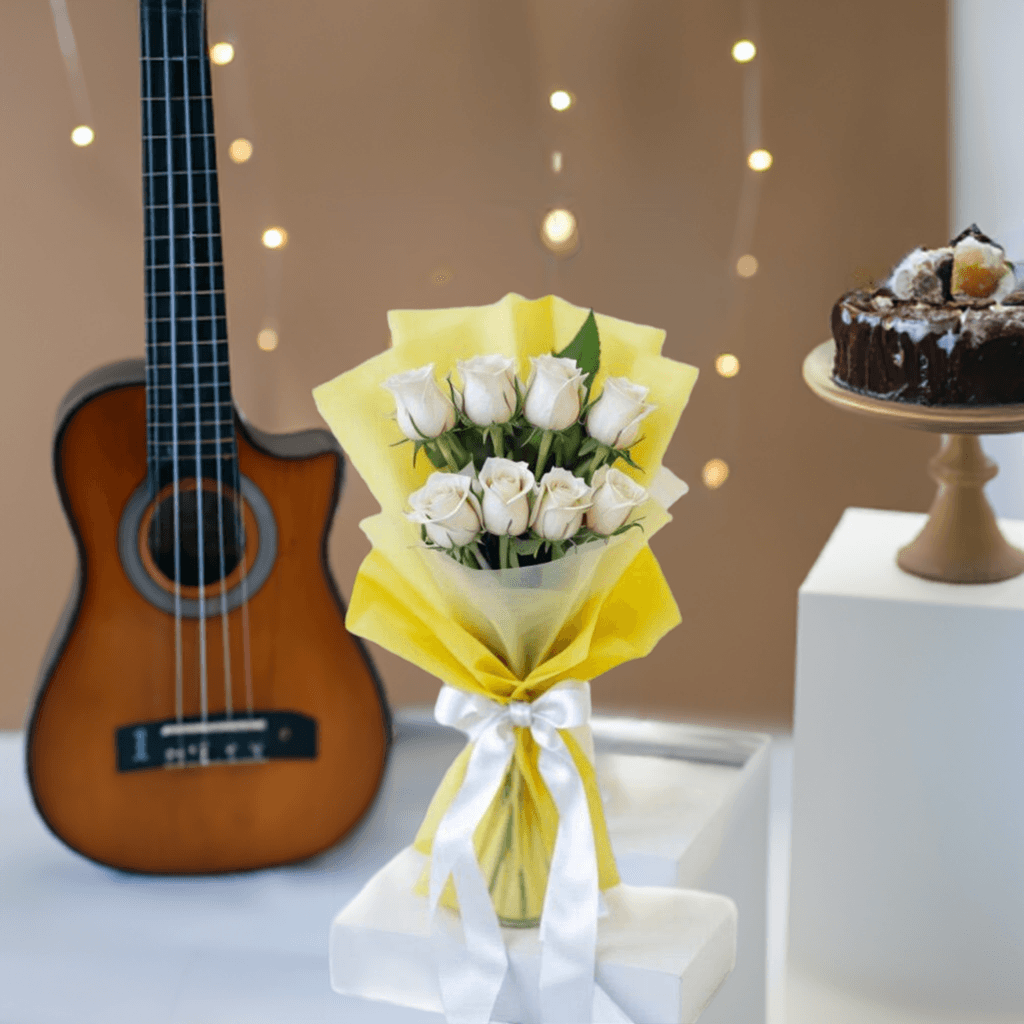 Daydreams - Flower Bouquet + Cake + Live Guitarist Performance - The Luxury Floret
