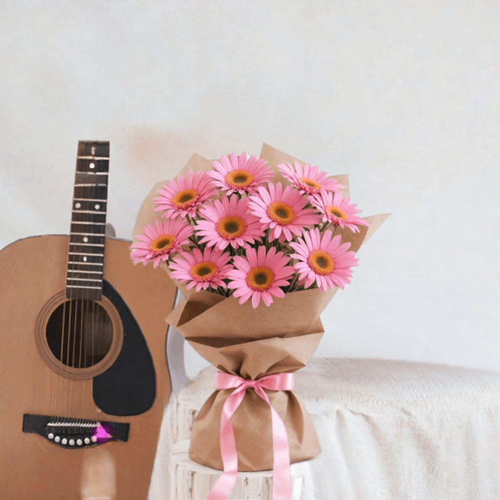 Summer Shine - Flower Bouquet + Cake + Live Guitarist Performance - The Luxury Floret