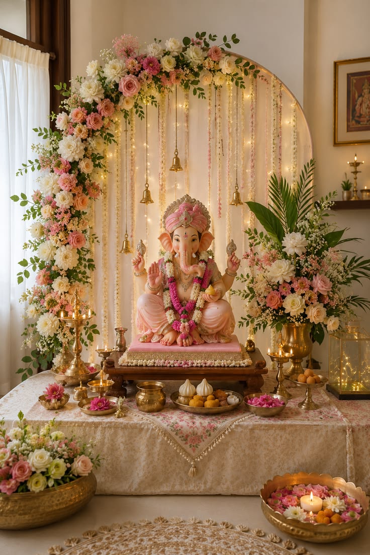 Luxury festive decor setup by The Luxury Florets