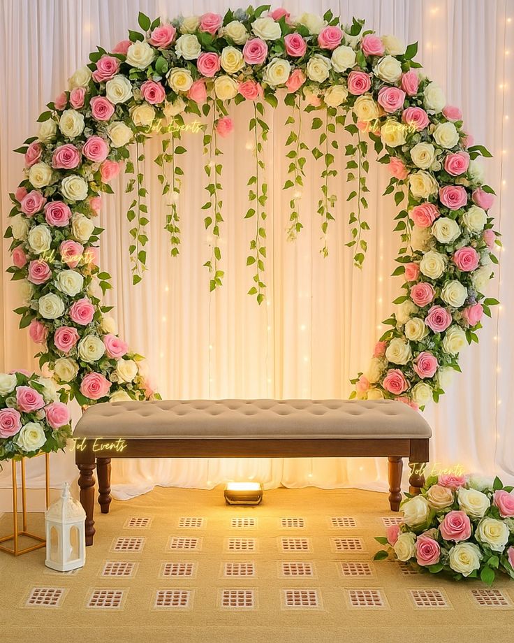 Luxury wedding decor setup by The Luxury Florets
