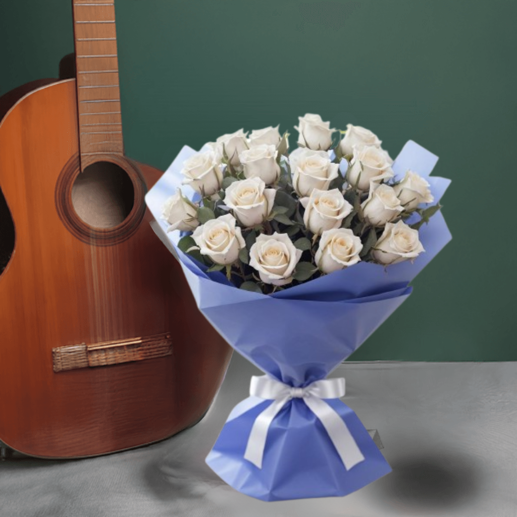 Happiness - Flower Bouquet + Cake + Live Guitarist Performance ( 30 mint ) - The Luxury Florets