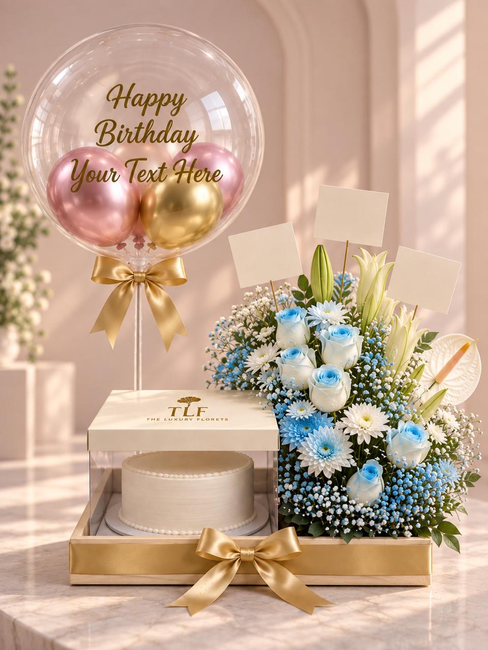 Elegant Birthday Surprise Cake Platter