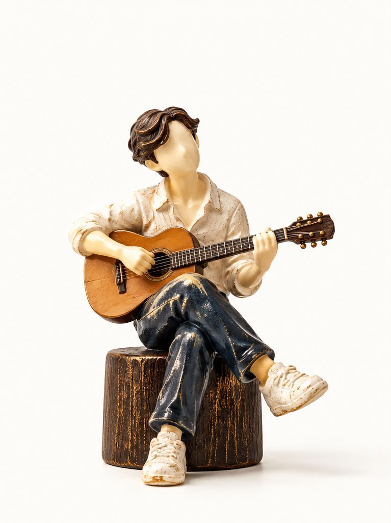 Live acoustic guitarist performing at an elegant flower-filled celebration.