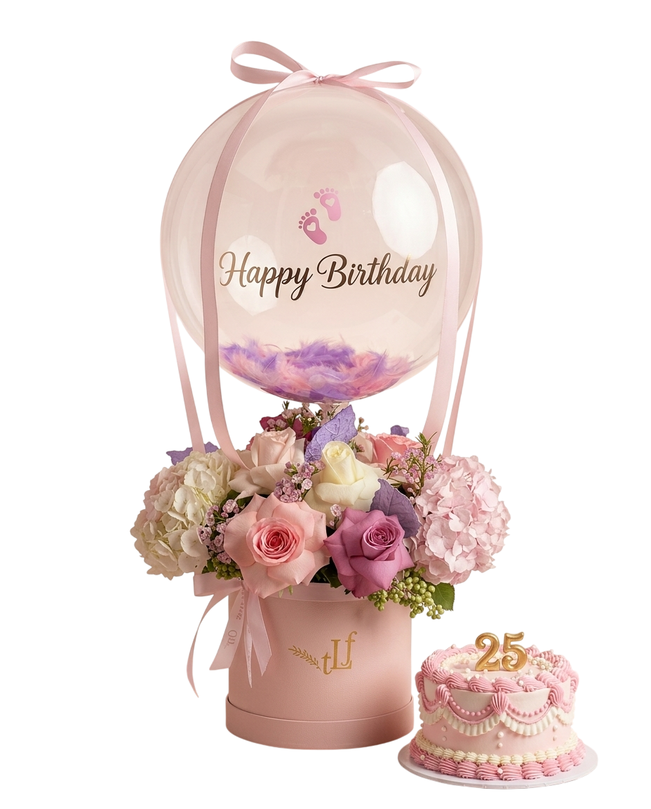 The Luxury Experience — Balloon Flowers, Cake & Live Performance