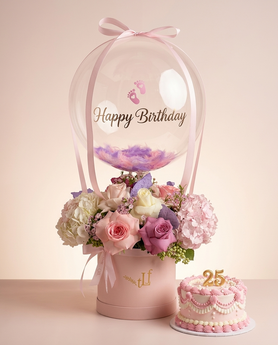 The Luxury Experience — Balloon Flowers, Cake & Live Performance