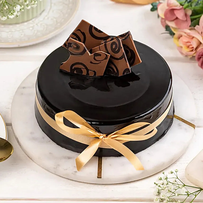 Decorated Chocolate Truffle Cake Half Kg The Luxury Florets