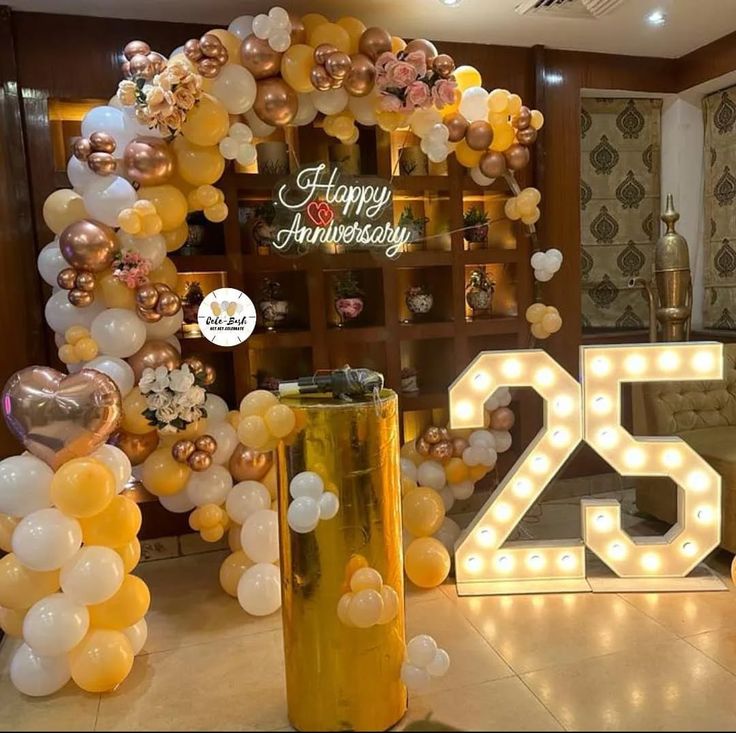 Luxury anniversary decor setup by The Luxury Florets