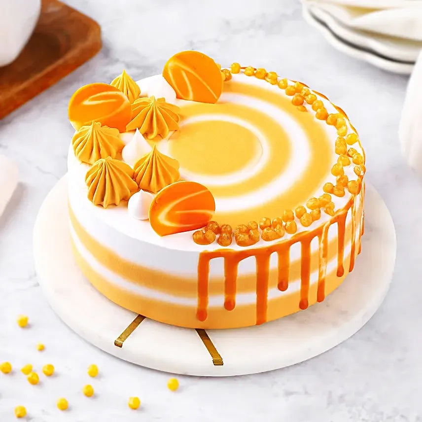Golden Glow Butterscotch Cake- Half Kg The Luxury Florets