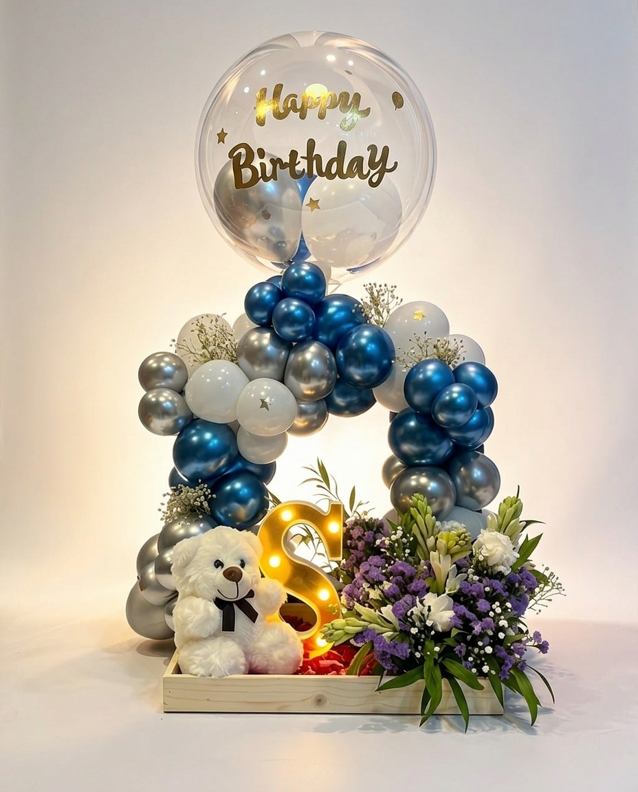 The Midnight Elegance Balloon Arrangement