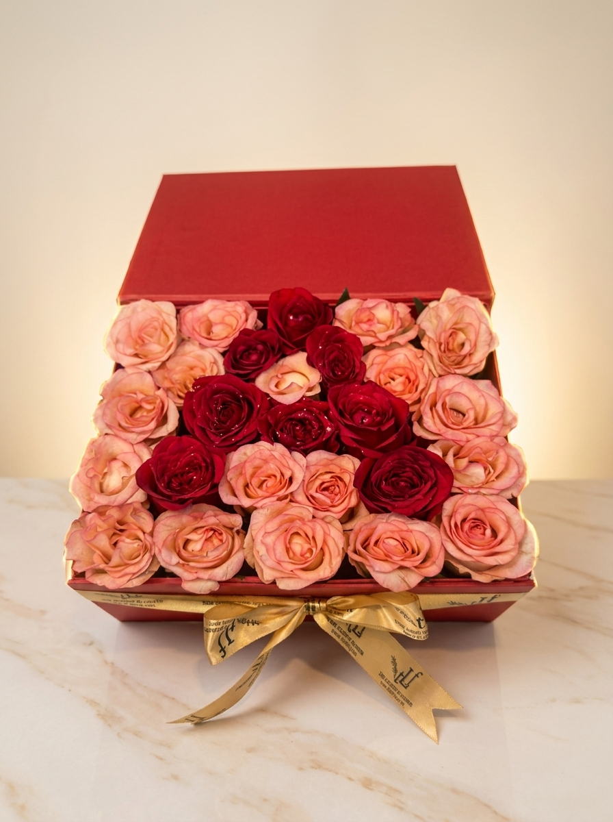 Petals of Love — Initial Rose Arrangement Box