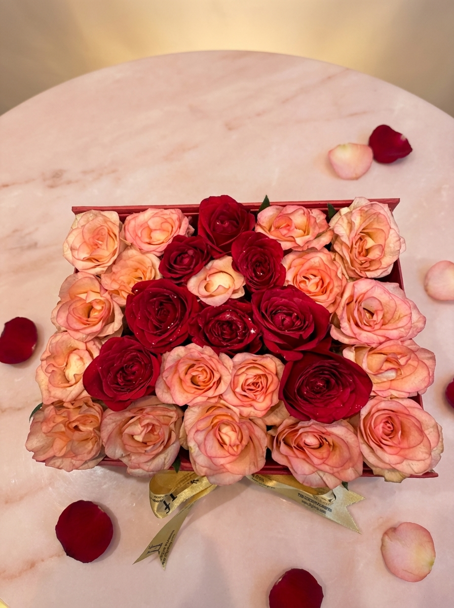 Petals of Love — Initial Rose Arrangement Box