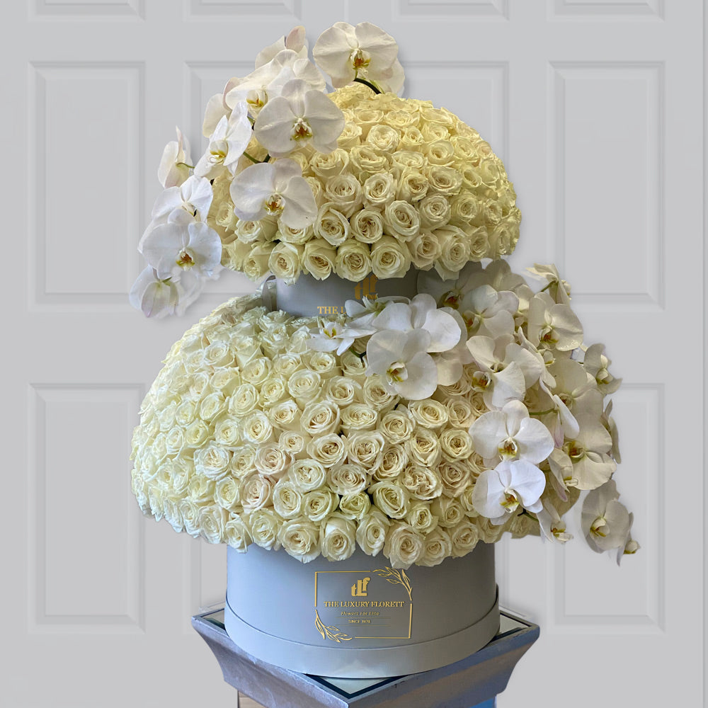 Mauve Blossoms White The Luxury Floret