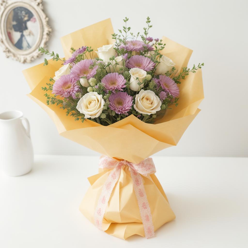 Tropical Scents  - Flower Bouquet + Cake + Live Guitarist Performance ( 30 mint ) The Luxury Floret